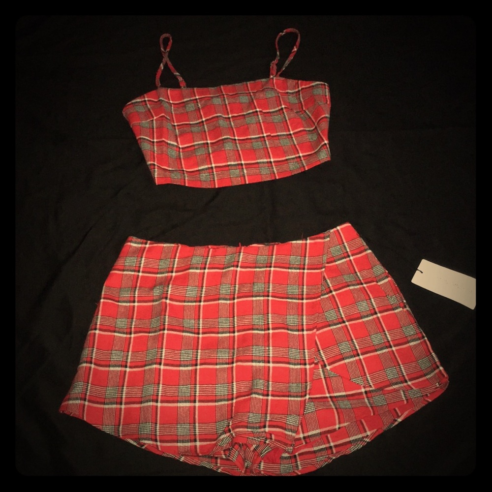 Crop Top w/ Mini Skort Set